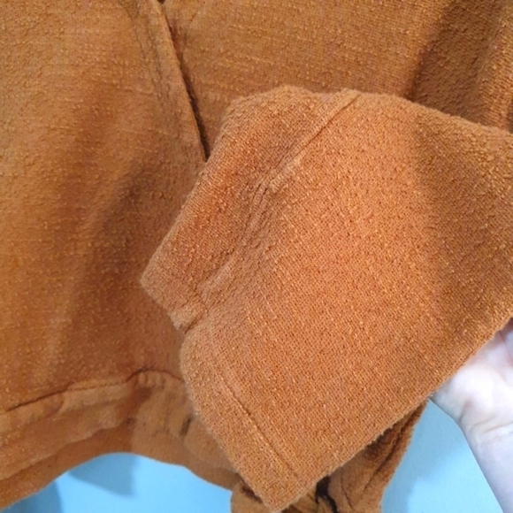 MADEWELL Texture & Tread Blouse Faux-Wrap Burnt Orange Women's Size M - Picture 5 of 8